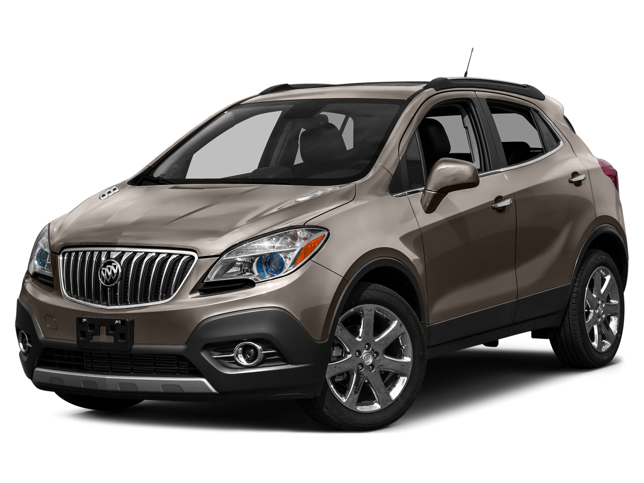 2015 Buick Encore Premium in Cocoa Silver Metallic — front three-quarter view