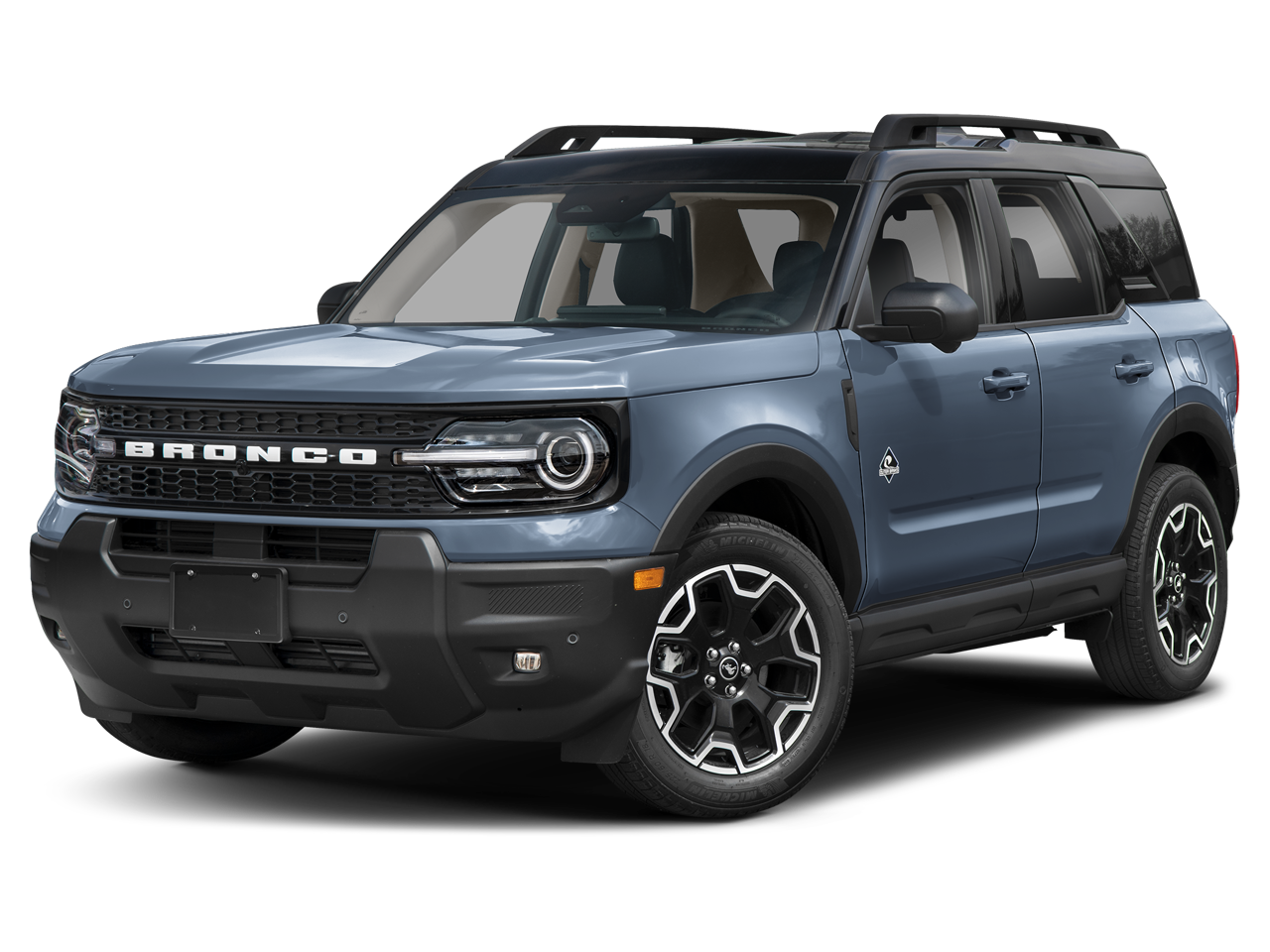 2026 Ford Bronco Sport Outer Banks in Azure Gray Metallic — front three-quarter view