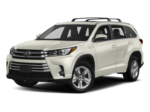 2017 Toyota Highlander Limited Platinum in Blizzard Pearl — front three-quarter view
