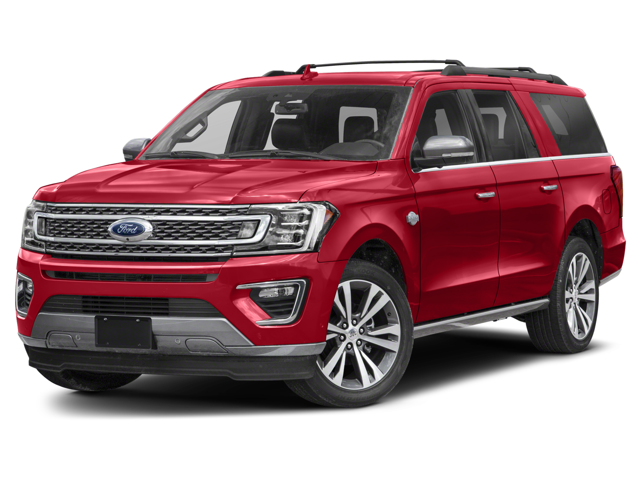 2020 Ford Expedition Max King Ranch in Silver Metallic — front three-quarter view