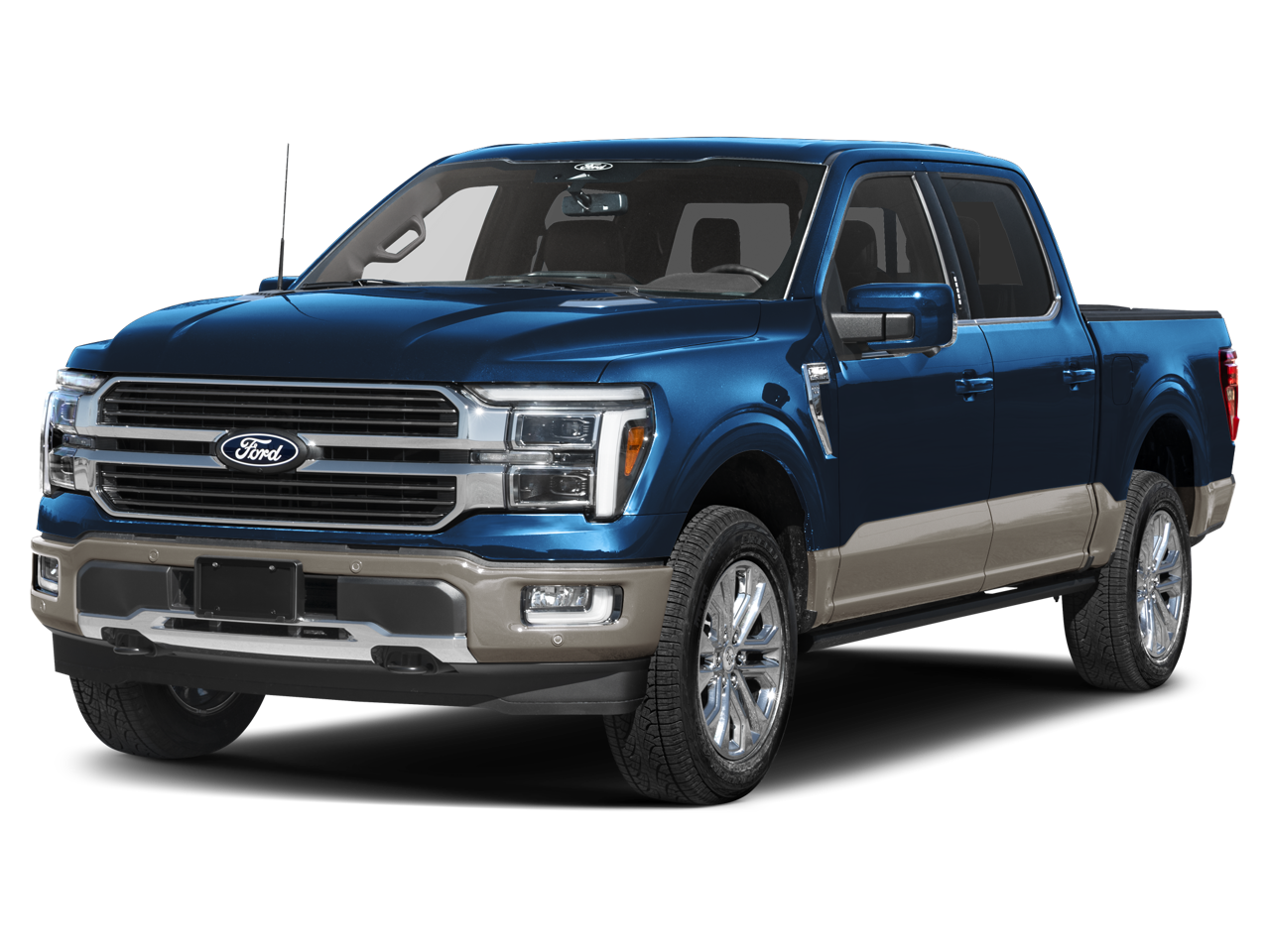 2026 Ford F-150 King Ranch in White Metallic — front three-quarter view
