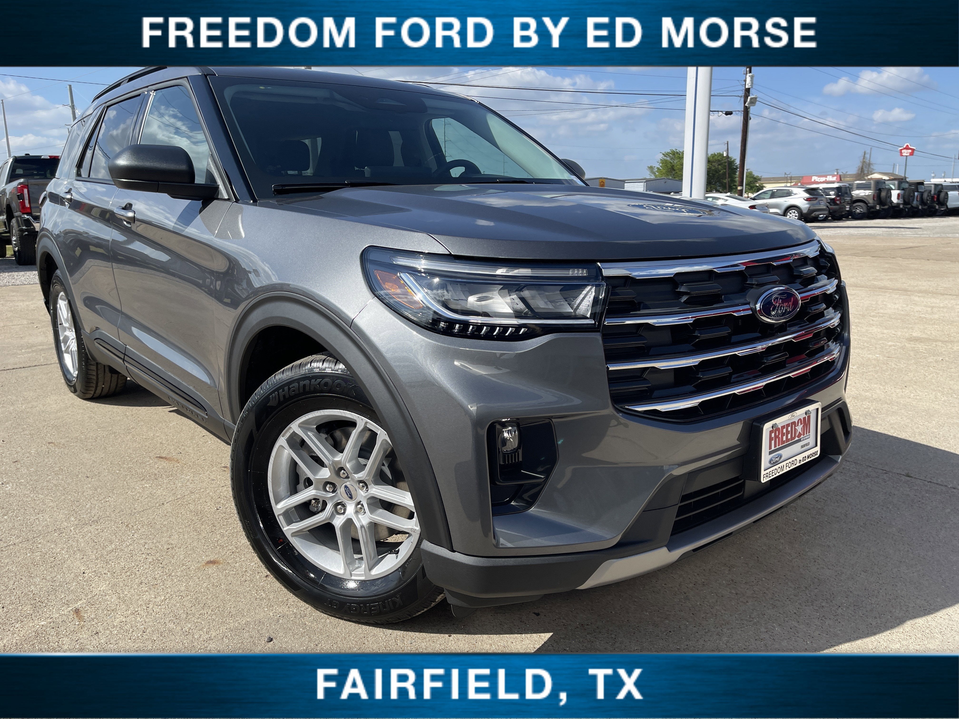 2026 Ford Explorer Active in Carbonized Gray Metallic — front three-quarter view