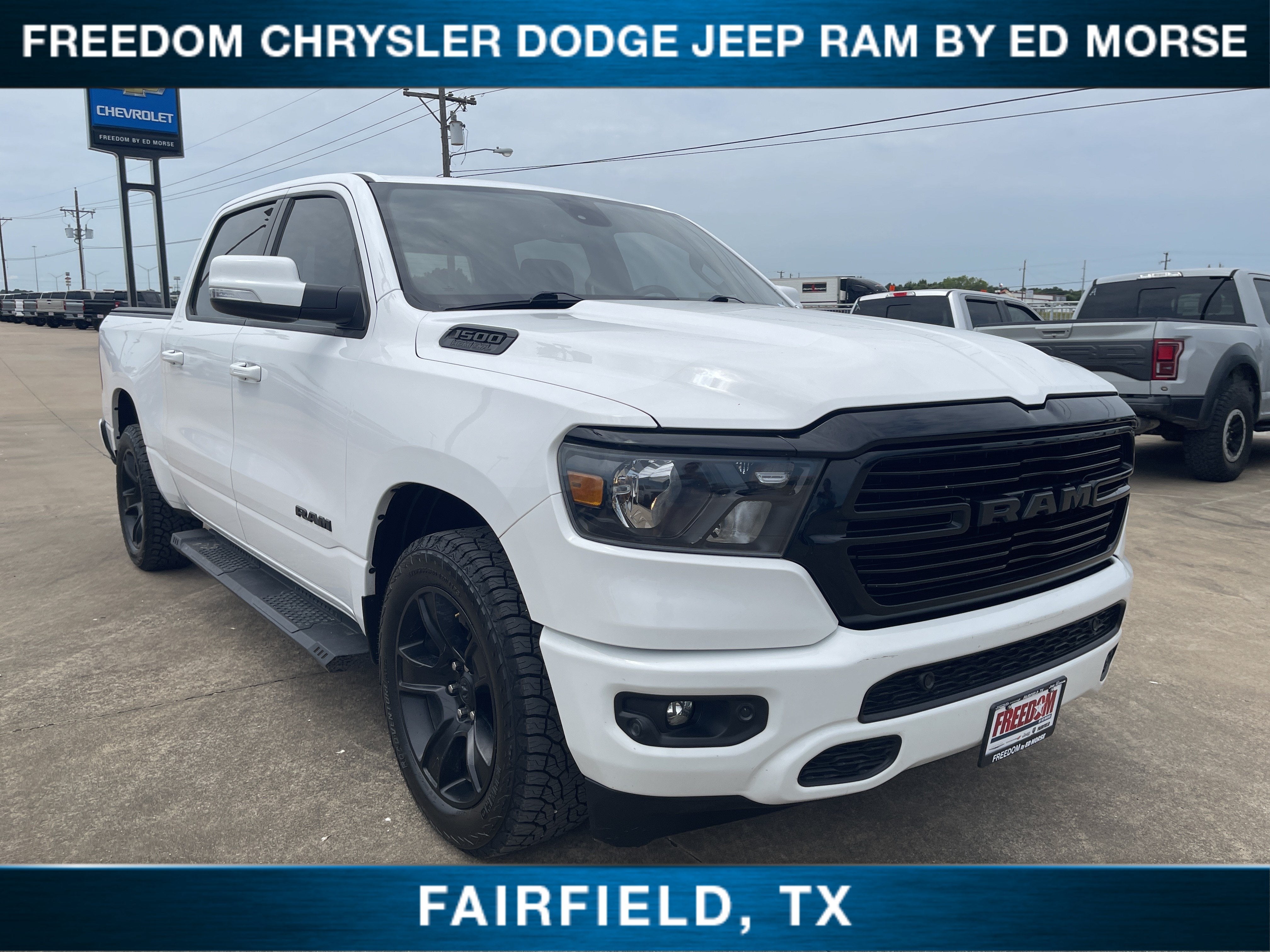 2020 RAM 1500 Lone Star in Bright White Clearcoat — front three-quarter view