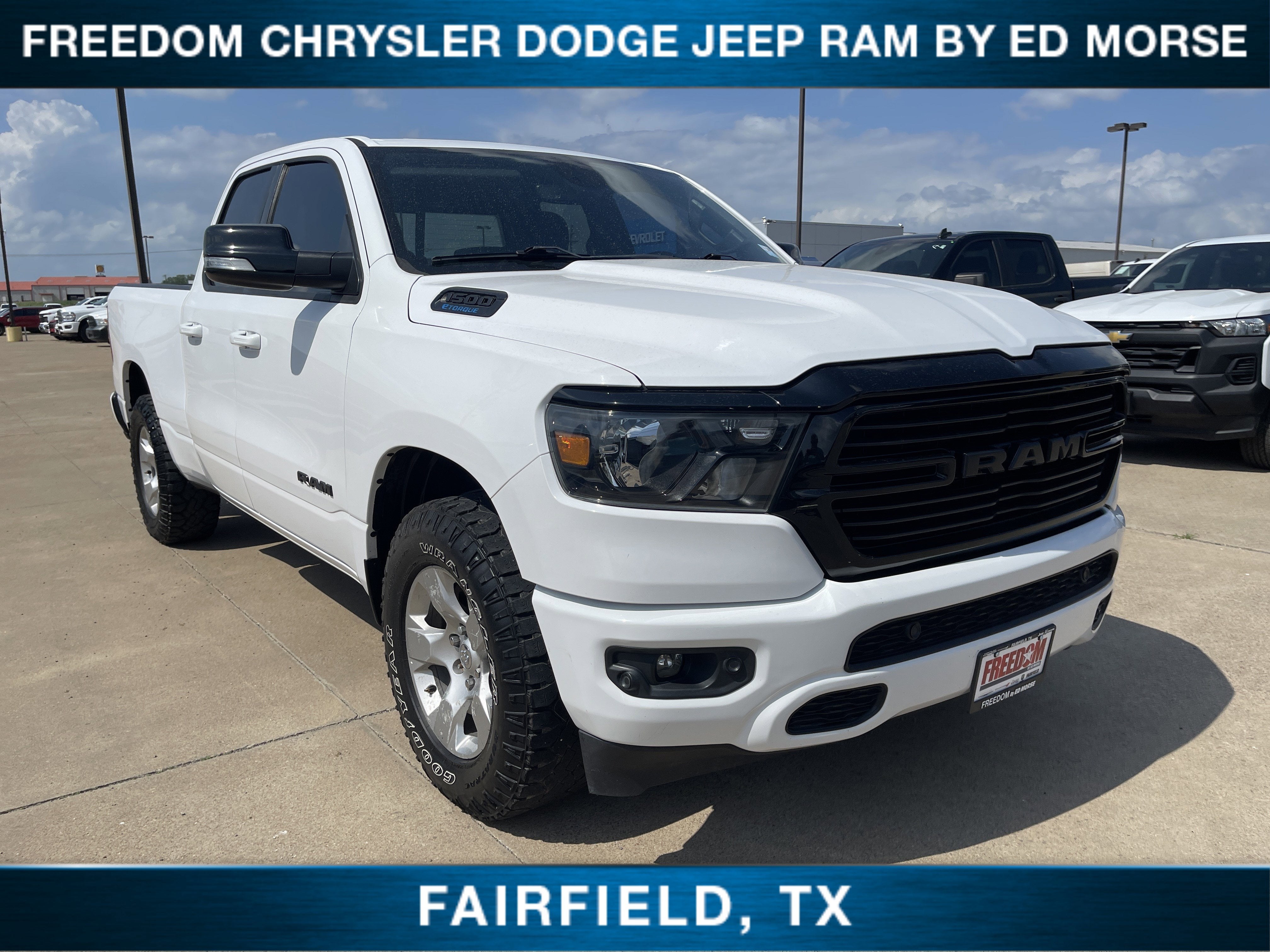2021 RAM 1500 Big Horn in Bright White Clearcoat — front three-quarter view