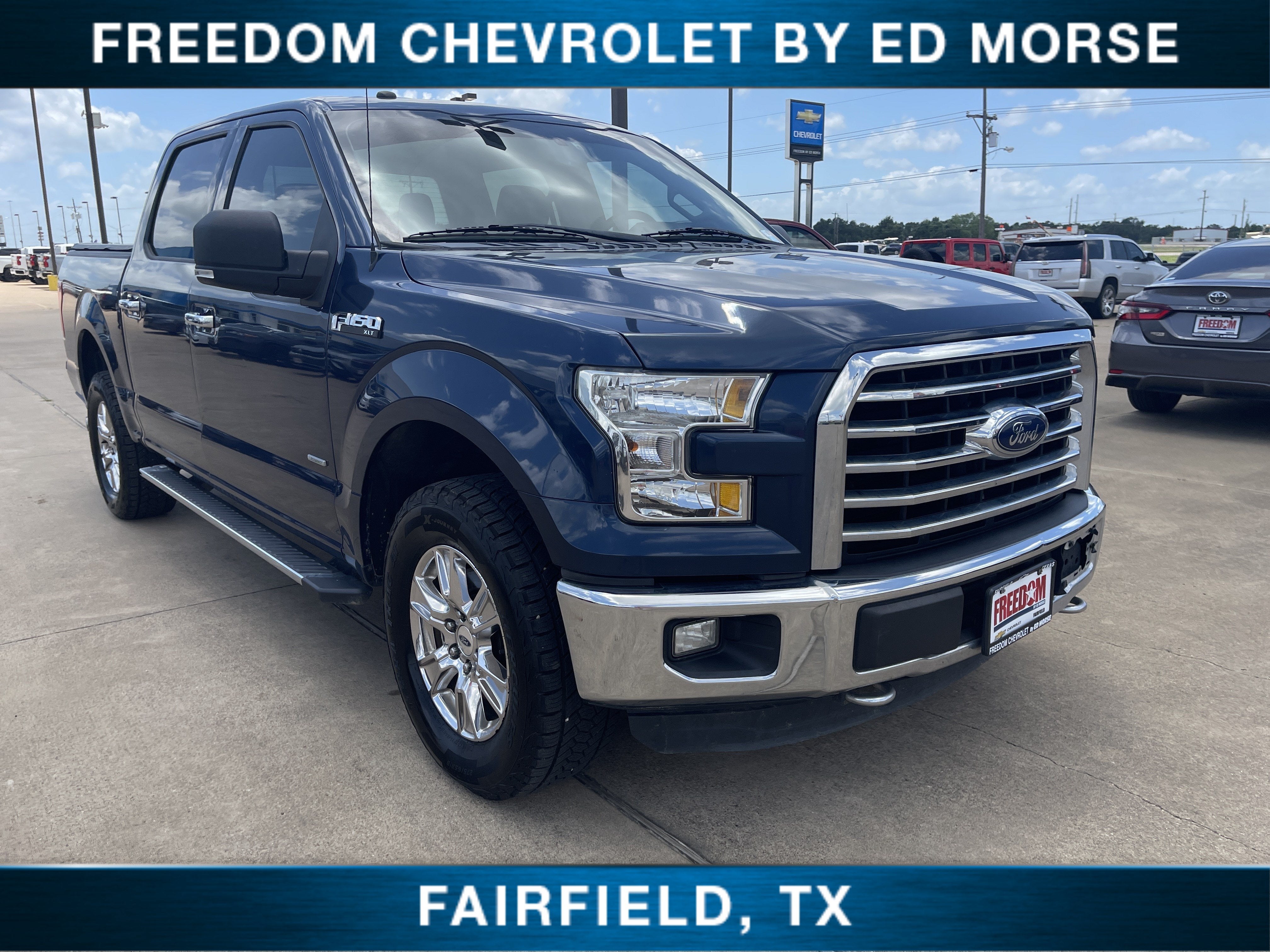 2016 Ford F-150 XLT in Blue — front three-quarter view
