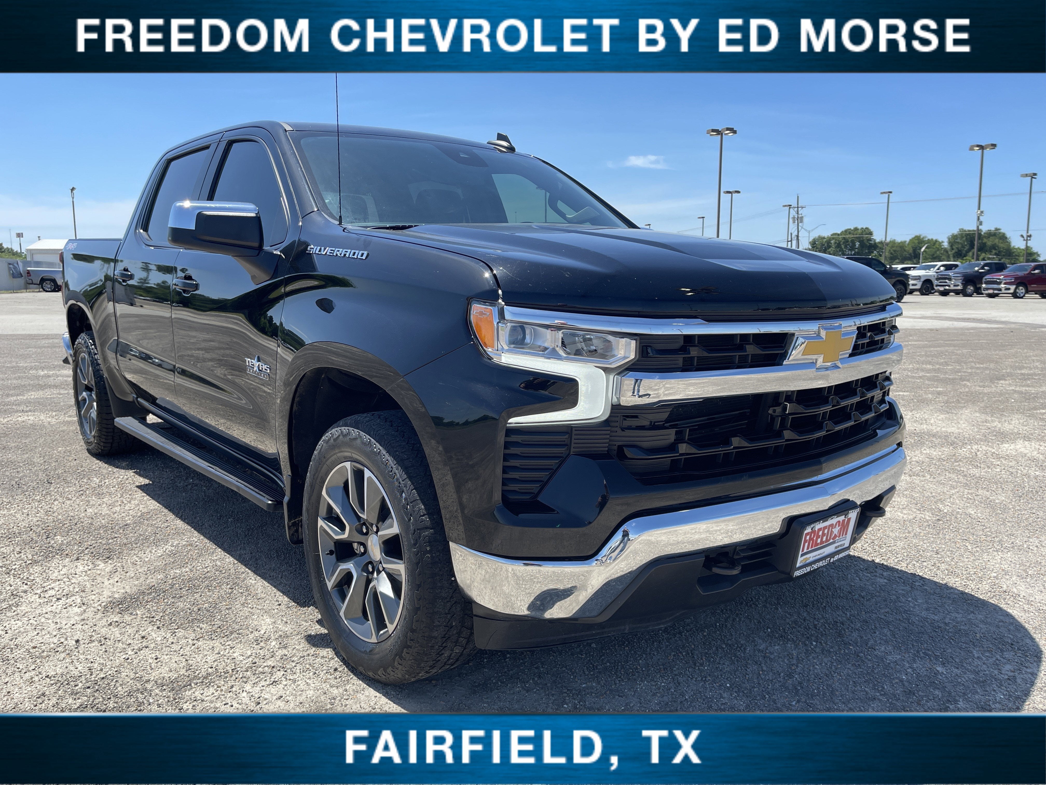 2023 Chevrolet Silverado 1500 LT in Black — front three-quarter view